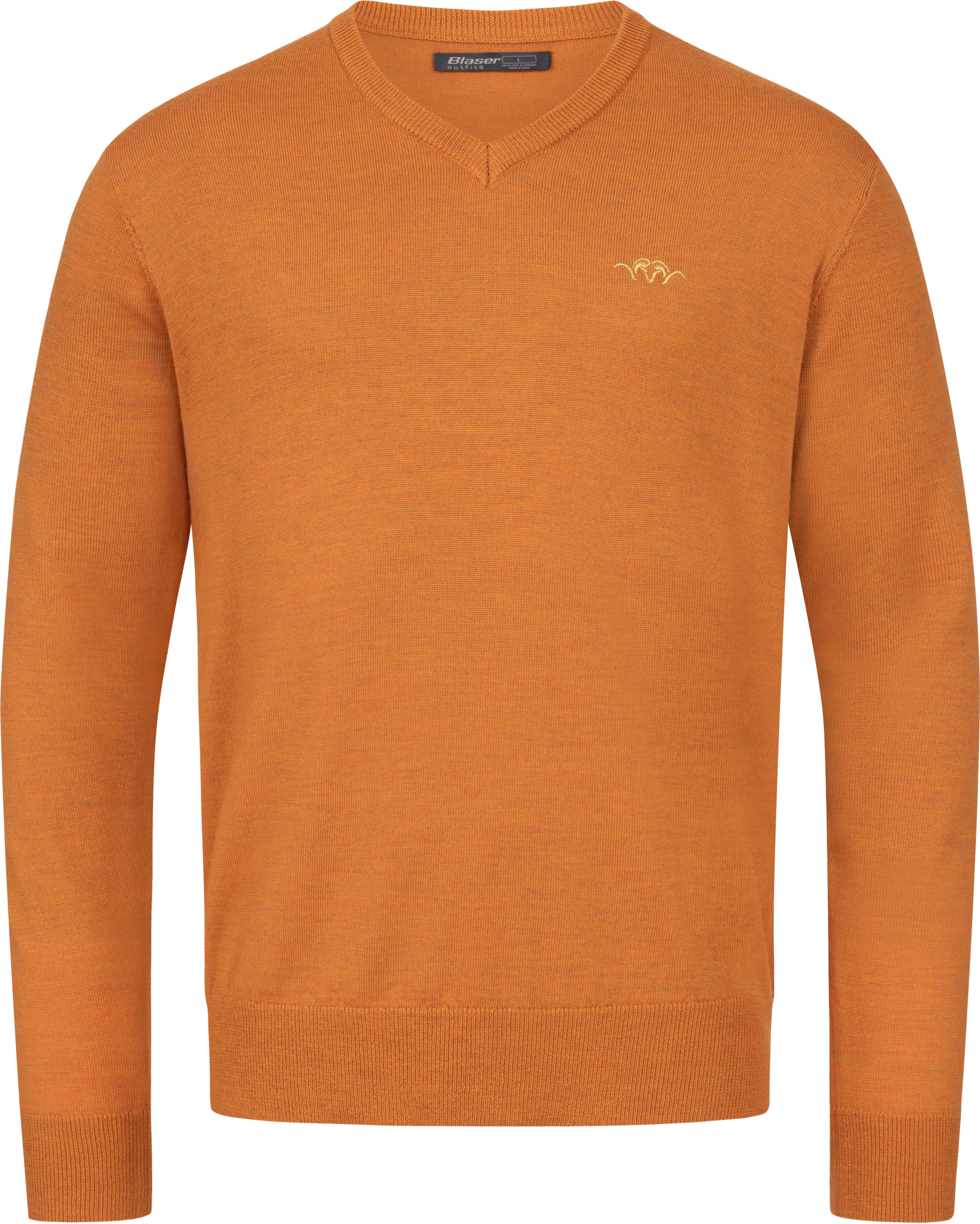 Men's Merino V-Neck Sweater Rust