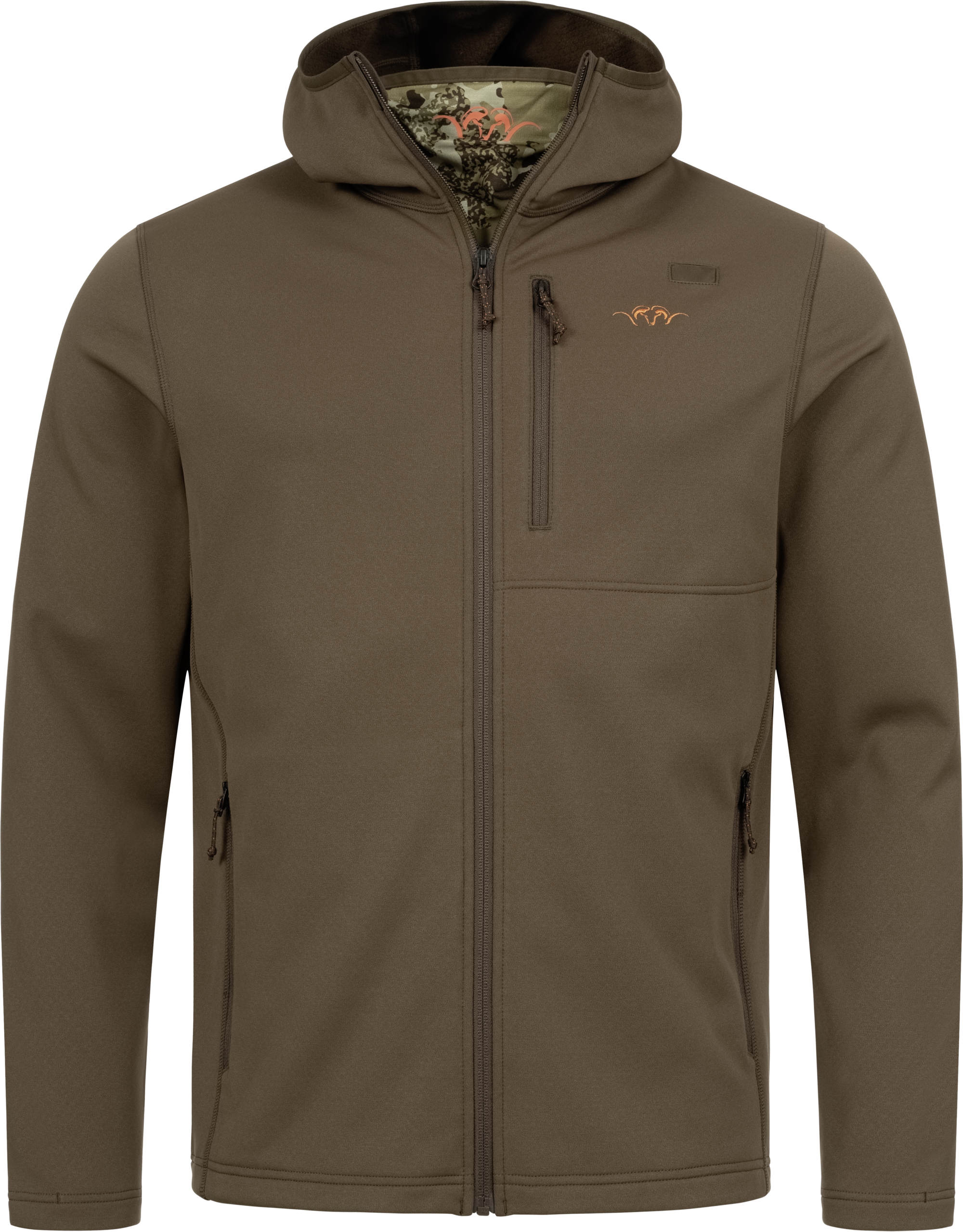 Men's Drain FZ Hoody Dark Brown